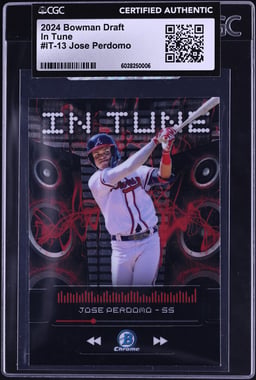 2024 Bowman Chrome Draft In Tune Jose Perdomo PROSPECT #IT-13 CGC AUTH