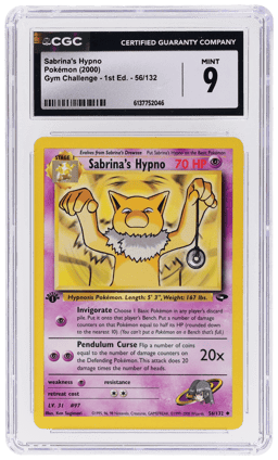 2000 Pokemon Gym Challenge 1st Edition Sabrina's Hypno #56 CGC 9