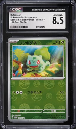 2023 Pokemon Japanese Scarlet & Violet Promo 151 Poke Ball Reverse Holo Bulbasaur #59 CGC 8.5