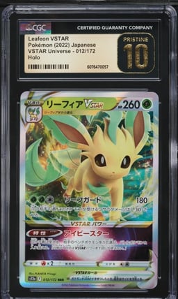 2022 Pokemon Japanese SWSH VSTAR Universe Holo Leafeon VSTAR #12 CGC 10 PRISTINE