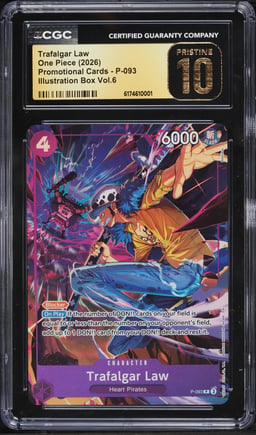 2026 One Piece Promo Illustration Box Vol. 6 Alt Art Trafalgar Law #P-093 CGC 10 PRISTINE