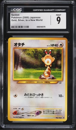 2000 Pokemon Japanese Gold Silver To A New World Sentret #161 CGC 9 MINT