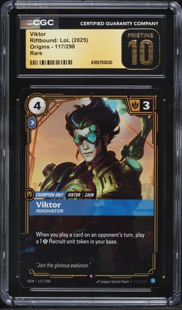 2025 Riftbound League Of Legends LoL Origins Viktor #117 CGC 10 PRISTINE