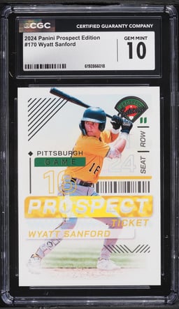 2024 Panini Prospect Edition Wyatt Sanford #170 CGC 10 GEM MINT