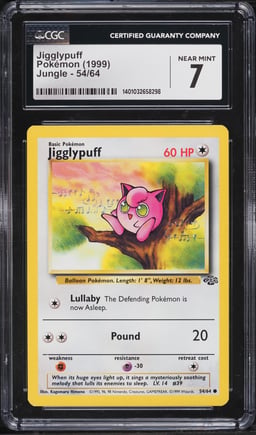 1999 Pokemon Jungle Jigglypuff #54 CGC 7 NRMT