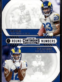 2020 Cam Akers / Van Jefferson #RN-AJ Contenders Round Numbers