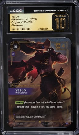 2025 Riftbound League Of Legends LoL Origins Yasuo #205a CGC 10 PRISTINE