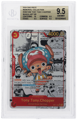 2024 One Piece Memorial Collection Manga Alternate Art Tony Tony Chopper #EB01-006 BGS 9.5