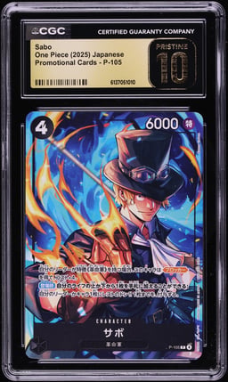 2025 One Piece Japanese Promo Sabo #P-105 CGC 10 PRISTINE