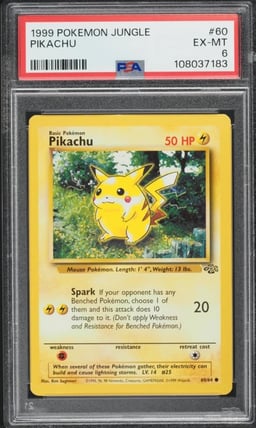 1999 Pokemon Jungle Pikachu #60 PSA 6 EXMT