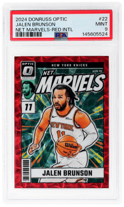 2024 Donruss Optic Net Marvels Red International Jalen Brunson #22 PSA 9