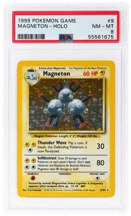 1999 Pokemon Game Holo Magneton #9 PSA 8