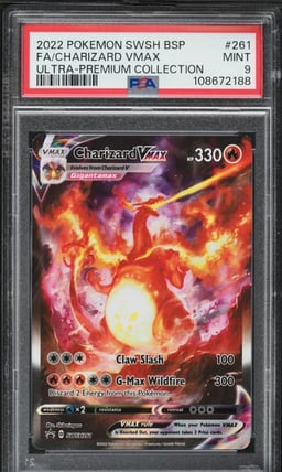 2022 Pokemon Sword & Shield Promo Ultra Premium Full Art Charizard VMAX #261 PSA 9 MINT