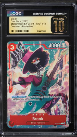 2025 One Piece Starter Deck EX Gear 5 Alt Art Brook #ST21-012 CGC 10 PRISTINE