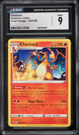 2020 Pokemon Sword & Shield Vivid Voltage Charizard #25 CGC 9 MINT