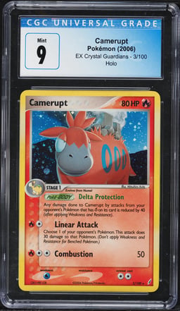 2006 Pokemon EX Crystal Guardians Holo Camerupt #3 CGC 9 MINT