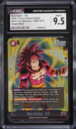 2025 DBS: Fusion World Wish For Shenron Son Goku : DA #FB07-010 CGC 9.5 MINT+