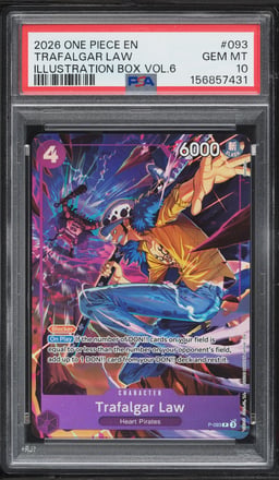 2026 One Piece Promo Illustration Box Volume 6 Trafalgar Law #P-093 PSA 10 GEM MINT
