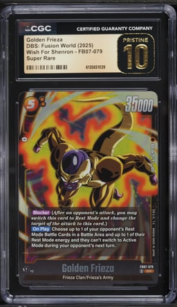 2025 DBS: Fusion World Wish For Shenron Golden Frieza #FB07-079 CGC 10 PRISTINE