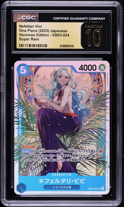 2025 One Piece Japanese Heroines Edition SR Nefeltari Vivi #EB03-024 CGC 10 PRISTINE
