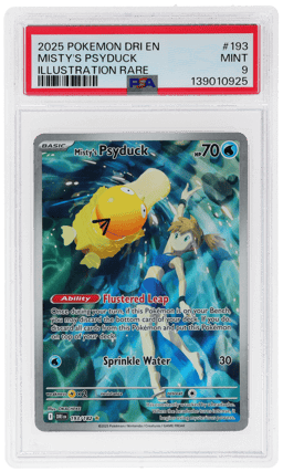 2025 Pokemon Scarlet and Violet Destined Rivals Illustration Rare Misty's Psyduck #193 PSA 9