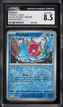 2023 Pokemon Scarlet & Violet Reverse Holo Magikarp #044 CGC 8.5 NM-MT+