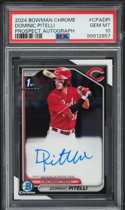 2024 Bowman Chrome Dominic Pitelli PROSPECT AUTO #CPA-DPI PSA 10 GEM MINT