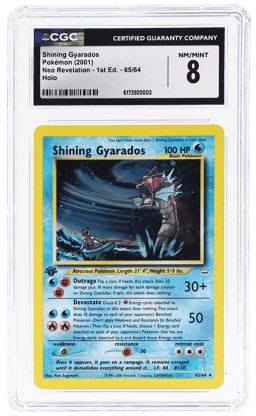 2001 Pokemon Neo Revelation 1st Edition Holo Shining Gyarados #65 CGC 8