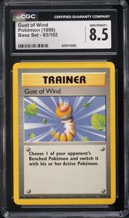 1999 Pokemon Base Set Gust Of Wind #93 CGC 8.5 NM-MT+