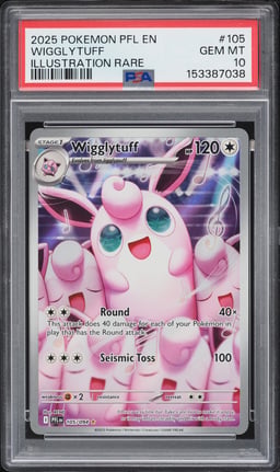 2025 Pokemon Mega Evolution Phantasmal Flames IR Wigglytuff #105 PSA 10 GEM MINT