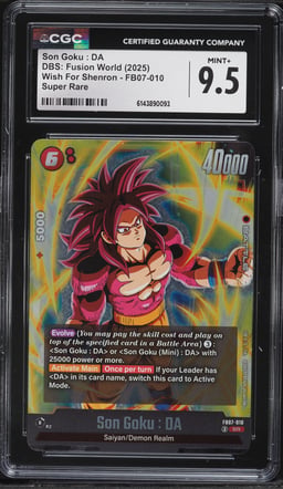 2025 Dragon Ball Super Fusion Fusion World Wish For Shenron Son Goku : DA SR #FB07-010 CGC 9.5 MINT+