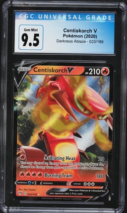 2020 Pokemon Sword & Shield Darkness Ablaze Holo Centiskorch V #033 CGC 9.5 GEM MINT