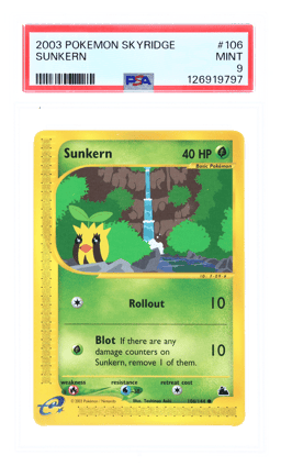 2003 Pokemon Skyridge Sunkern #106 PSA 9