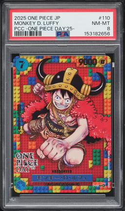 2025 One Piece Japanese Promo Premium Collection Day '25 Monkey D. Luffy #P-110 PSA 8 NM-MT