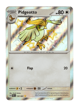 2024 Pidgeotto #197 Paldean Fates