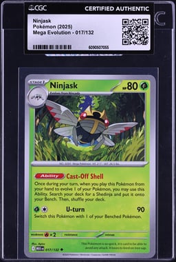 2025 Pokemon Mega Evolution Ninjask #17 CGC AUTH