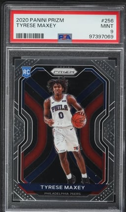 2020 Panini Prizm Tyrese Maxey ROOKIE #256 PSA 9 MINT