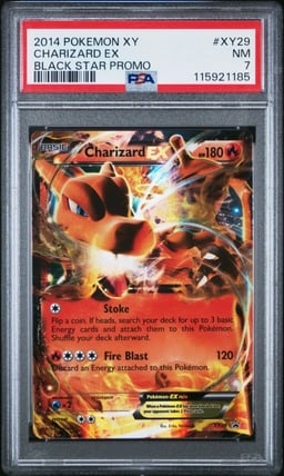 2014 POKEMON XY BLACK STAR PROMO #XY29 CHARIZARD EX PSA 7
