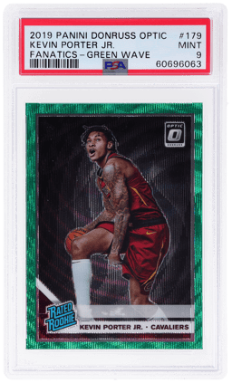 2019 Donruss Optic Rated Rookie Fanatics Green Wave Kevin Porter Jr. #179 PSA 9