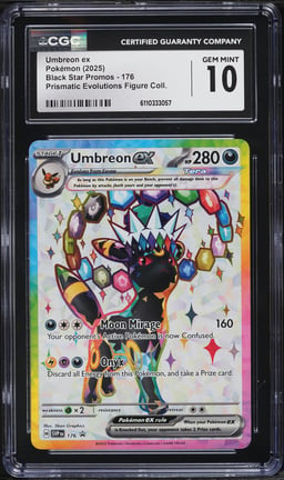 2025 Pokemon SV Promo Prismatic Evolutions Figure Full Art Umbreon Ex #176 CGC 10 GEM MINT