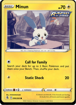 2021 Minun #90 Fusion Strike