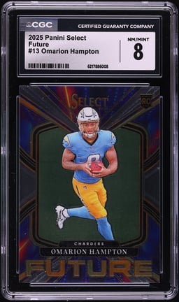 2025 Select Future Omarion Hampton ROOKIE #13 CGC 8 NM-MT