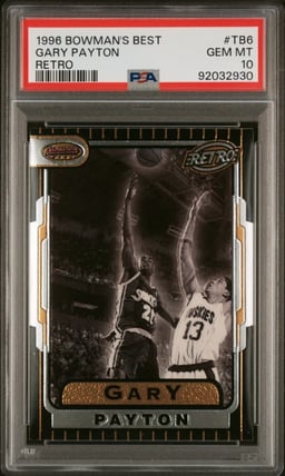 1996 BOWMAN'S BEST RETRO #TB6 GARY PAYTON PSA 10