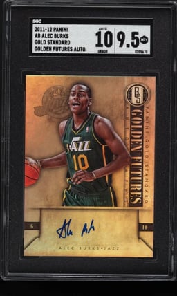 2011 Panini Gold Standard Golden Futures Alec Burks AUTO #AB SGC 9.5 MINT+