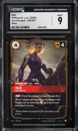 2026 Riftbound League Of Legends Spiritforged Rell #024 CGC 9 MINT