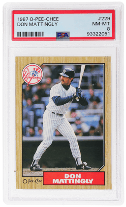 1987 O-Pee-Chee Don Mattingly #229 PSA 8