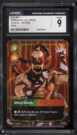 2025 Riftbound League Of Legends LoL Origins Lee Sin #257 CGC 9 MINT