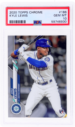 2020 Topps Chrome Kyle Lewis #186 PSA 10