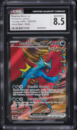 2023 Pokemon Scarlet & Violet Paradox Rift Full Art Roaring Moon EX #229 CGC 8.5 NM-MT+
