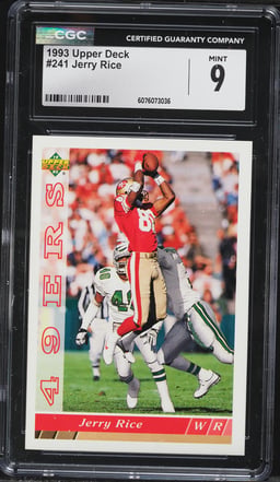 1993 Upper Deck Football Jerry Rice #241 CGC 9 MINT